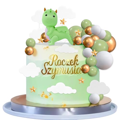 JeVenis Drachen-Cupcake-Topper, magischer Drache, Kuchendekoration, Fantasie-Partyzubehör für Babyparty, Geburtstagsparty JeVenis Drachen-Cupcake-Topper, magischer Drache, Kuchendekoration, Fantasie-Partyzubehör für Babyparty, Geburtstagsparty von JeVenis