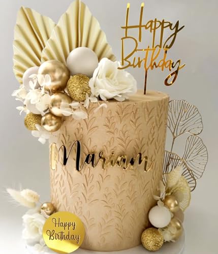 JeVenis Gold Champagner Tortendeko Gold Kugeln Tortendeko Gold Palmblätter Cake Topper Böhmische Weißgoldkugel für Hochzeit Geburtstag Jubiläum JeVenis Gold Champagner Tortendeko Gold Kugeln Tortendeko Gold Palmblätter Cake Topper Böhmische Weißgoldkugel für Hochzeit Geburtstag Jubiläum von JeVenis