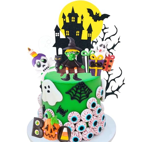 JeVenis Halloween-Kuchendekoration, Hexe, Geist, Boo, Kuchendekoration, Geburtstagsdekoration für Kinder, Halloween-Partyzubehör JeVenis Halloween-Kuchendekoration, Hexe, Geist, Boo, Kuchendekoration, Geburtstagsdekoration für Kinder, Halloween-Partyzubehör von JeVenis