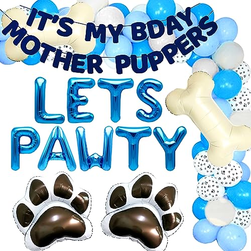 JeVenis Ballon Girlande Kit Hund Geburtstag Ballon Girlande Kit Welpe Party Dekorationen Let's Pawty Supplies Blau Hund Geburtstag Dekorationen JeVenis Ballon Girlande Kit Hund Geburtstag Ballon Girlande Kit Welpe Party Dekorationen Let's Pawty Supplies Blau Hund Geburtstag Dekorationen von JeVenis