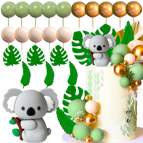 JeVenis Jungle Baby Shower Cake Decoration Koala Cake Topper Safari Animals Cake Decoration Wild One Cake Decoration Two Wild Cake Topper Jungle Safari Animals Party Supplies JeVenis Jungle Baby Shower Cake Decoration Koala Cake Topper Safari Animals Cake Decoration Wild One Cake Decoration Two Wild Cake Topper Jungle Safari Animals Party Supplies von JeVenis