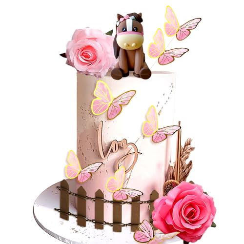 JeVenis Kuchendekoration mit Blumenmuster, Cowgirl-Kuchenaufsatz, Mädchen, Pferd, Party-Dekorationen, Pferderennen für Western-Cowgirl, Geburtstag, Babyparty JeVenis Kuchendekoration mit Blumenmuster, Cowgirl-Kuchenaufsatz, Mädchen, Pferd, Party-Dekorationen, Pferderennen für Western-Cowgirl, Geburtstag, Babyparty von JeVenis