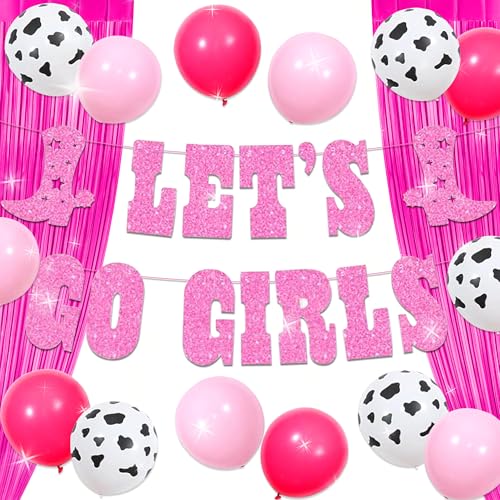 JeVenis Last Rodeo Junggesellinnenabschied Dekorationen Hot Pink Lets Go Girls Luftballons Western Cowgirl Western Bachelorette Hen Party Supplies JeVenis Last Rodeo Junggesellinnenabschied Dekorationen Hot Pink Lets Go Girls Luftballons Western Cowgirl Western Bachelorette Hen Party Supplies von JeVenis