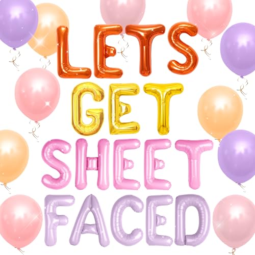 JeVenis Let's Get Sheet Faced Decor Girls Night Halloween Party Balloons Spooky Night Decorations Halloween Groovy Bachelorette Party Supplies von JeVenis