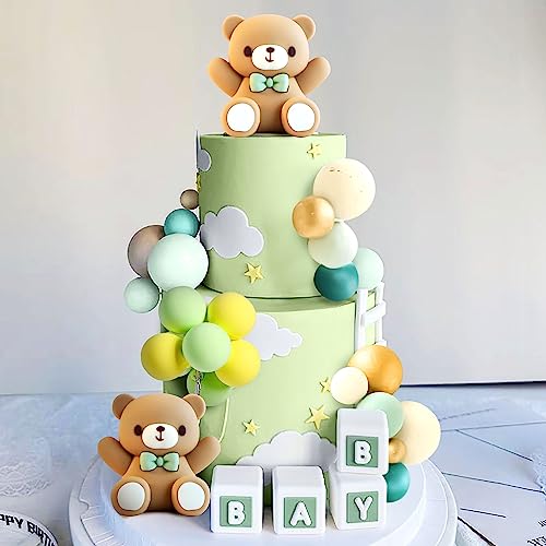 JeVenis Luxury Sage Green Baby Dusche Kuchen Dekoration Teddybär Kuchen Topper Geschlecht Enthüllen Kuchen Dekoration Bär Baby Dusche Party Supplies Teddybär Dekoration JeVenis Luxury Sage Green Baby Dusche Kuchen Dekoration Teddybär Kuchen Topper Geschlecht Enthüllen Kuchen Dekoration Bär Baby Dusche Party Supplies Teddybär Dekoration von JeVenis
