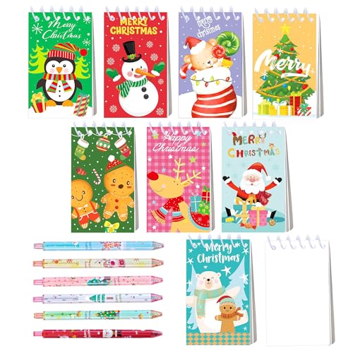 JeVenis Mini-Notizblöcke, Weihnachts-Kugelschreiber, Weihnachtsstrumpffüller, Klassenzimmer, Belohnungen, Bürobedarf für Kinder, Weihnachten, Urlaub, Party, Geschenke, Geschenktüten JeVenis Mini-Notizblöcke, Weihnachts-Kugelschreiber, Weihnachtsstrumpffüller, Klassenzimmer, Belohnungen, Bürobedarf für Kinder, Weihnachten, Urlaub, Party, Geschenke, Geschenktüten von JeVenis