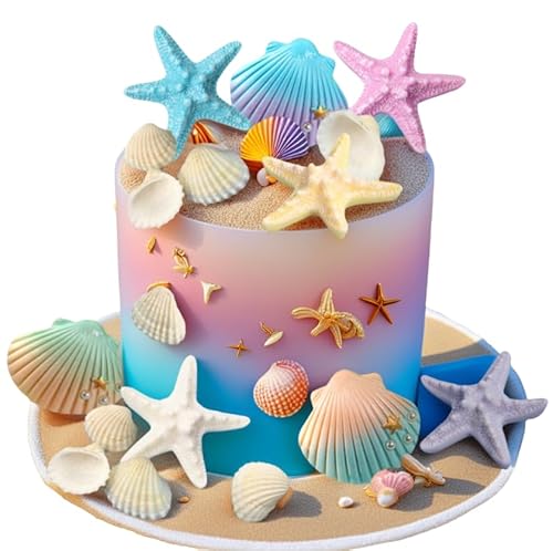 JeVenis Muschel-Kuchendekoration, Meer, Ozean, Partyzubehör, unter dem Meer, Ozean, Kuchendekorationen für Meer, Ozean, Motto-Party, Babyparty, Geburtstagsparty JeVenis Muschel-Kuchendekoration, Meer, Ozean, Partyzubehör, unter dem Meer, Ozean, Kuchendekorationen für Meer, Ozean, Motto-Party, Babyparty, Geburtstagsparty von JeVenis