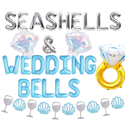 JeVenis Muscheln und Hochzeitsglocken Banner Last Toast on the Coast Schild Strand Bachelorette Dekorationen von JeVenis