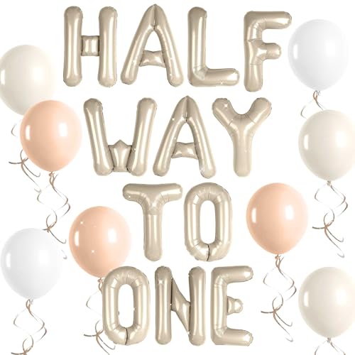 JeVenis Neutral Half Way To One Banner Ballon Rustikale Halbe Geburtstag Deko 1/2 Geburtstag Deko 6 Monate Deko für Foto Requisiten JeVenis Neutral Half Way To One Banner Ballon Rustikale Halbe Geburtstag Deko 1/2 Geburtstag Deko 6 Monate Deko für Foto Requisiten von JeVenis