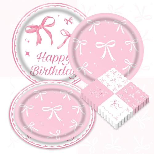 JeVenis Rosa Party Dekorationen Rosa Pappteller geburtstag Mädchen Einschließlich Servietten Pappteller Für Hochzeit Garten Geburtstag Party Dekorationen von JeVenis