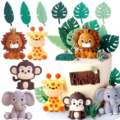 JeVenis Sage Green Tortendeko Tiere Kuchendeko Geburtstag Dschungel Geburtstag Deko Dschungel Themed Tortendeko für Geburtstag Party Kinder Mädchen Baby shower JeVenis Sage Green Tortendeko Tiere Kuchendeko Geburtstag Dschungel Geburtstag Deko Dschungel Themed Tortendeko für Geburtstag Party Kinder Mädchen Baby shower von JeVenis