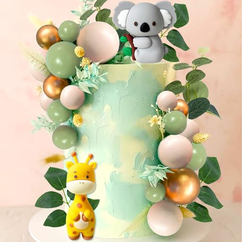 JeVenis Tortendeko Tiere Kuchendeko Geburtstag Sage Vert Dschungel Geburtstag Deko Dschungel Themed Tortendeko für Party Kinder Mädchen Babyshower Decoration JeVenis Tortendeko Tiere Kuchendeko Geburtstag Sage Vert Dschungel Geburtstag Deko Dschungel Themed Tortendeko für Party Kinder Mädchen Babyshower Decoration von JeVenis