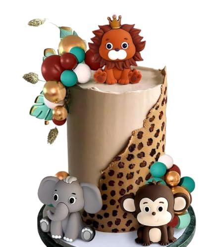 JeVenis Sage Green Tortendeko Tiere Kuchendeko Dschungel Geburtstag Deko Safari Tortendeko für Geburtstag Party Mädchen JeVenis Sage Green Tortendeko Tiere Kuchendeko Dschungel Geburtstag Deko Safari Tortendeko für Geburtstag Party Mädchen von JeVenis