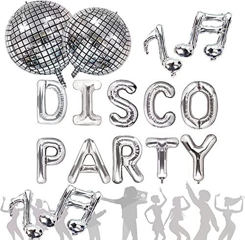 JeVenis Disco Party Luftballons Disco Fever Party Dekoration 70er Jahre Disco Party Dekoration Disco Ball Geburtstagsfeierzubehör von JeVenis