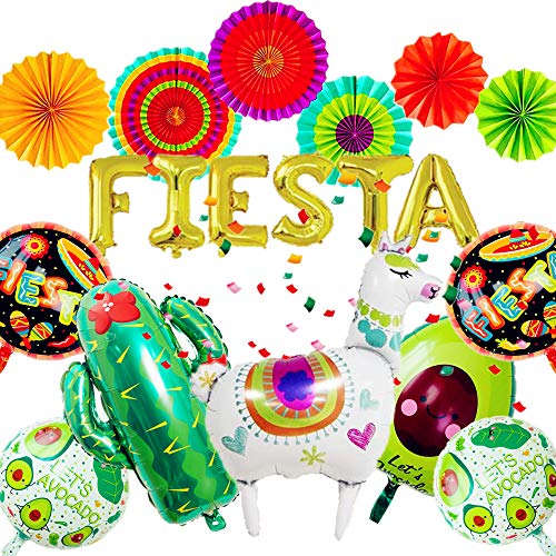 JeVenis Lama Luftballons Mexikanische Party Dekoration Fiesta Party Dekoration Fiesta Luftballons Kaktus Luftballons Fiesta Party Supplies Hochzeit Geburtstag Baby Shower von JeVenis