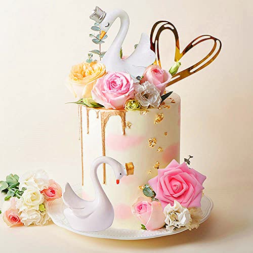 JeVenis Swan Cake Topper Swan Baby Shower Dekorationen Swan Birthday Party Supplies von JeVenis