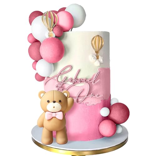 JeVenis Teddybär Tortendeko Teddybär Kuchen Dekoration Tortendeko Taufe Mädchen Kuchen Deko 1 Jahr Rosa Torten Deko für Hochzeit Babyshower Geburtstag Party JeVenis Teddybär Tortendeko Teddybär Kuchen Dekoration Tortendeko Taufe Mädchen Kuchen Deko 1 Jahr Rosa Torten Deko für Hochzeit Babyshower Geburtstag Party von JeVenis