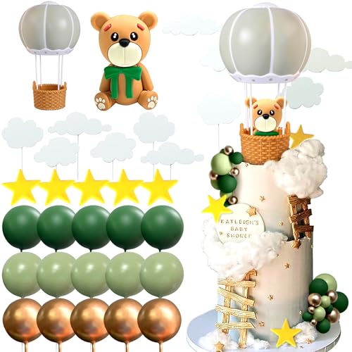 JeVenis Teddybär Tortendeko Tortendeko Taufe Junge Tortendeko Mädchen 1 Jahr Grüne Tortendeko Teddybär Kuchen Dekoration für Hochzeit Babyshower Geburtstag Party JeVenis Teddybär Tortendeko Tortendeko Taufe Junge Tortendeko Mädchen 1 Jahr Grüne Tortendeko Teddybär Kuchen Dekoration für Hochzeit Babyshower Geburtstag Party von JeVenis