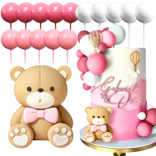 JeVenis Teddybär Tortendeko Tortendeko Taufe Mädchen Tortendeko Mädchen 1 Jahr Rosa Tortendeko Teddybär Kuchen Dekoration für Hochzeit Babyshower Geburtstag Party JeVenis Teddybär Tortendeko Tortendeko Taufe Mädchen Tortendeko Mädchen 1 Jahr Rosa Tortendeko Teddybär Kuchen Dekoration für Hochzeit Babyshower Geburtstag Party von JeVenis