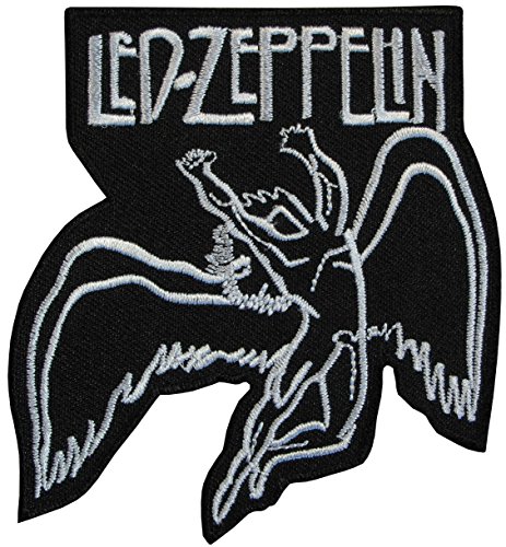 Gestickter Aufnäher, Motiv: Led Zeppelin Bik, zum Aufnähen oder Aufbügeln, 8,5 x 8 cm von Jean Junction