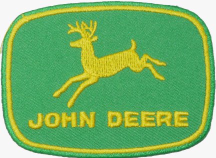 John Deere, gesticktes Emblem zum Aufnähen oder Aufbügeln, Marine Diesel Engines, 7,5 cm x 5,5 cm von Jean Junction