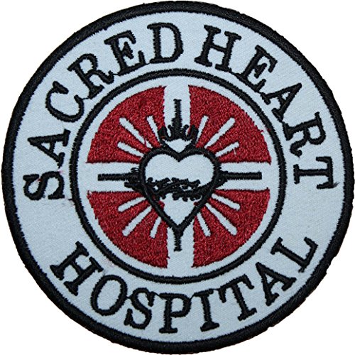 SCRUBS SACRED HEART LOGO BADGE gesticktes Patch 8,9 cm Aufnäher oder zum Aufbügeln von Jean Junction