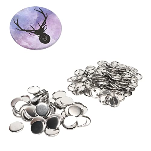 100 Set Pin Zurück -Knopfmacher Liefert Teile -Abzeichen, Metallkunststoff, für Knopfhersteller -Maschine mit Kreativität Vorstellungskraft, um in Einer Bestimmten Situation (37MM) von Jeanoko