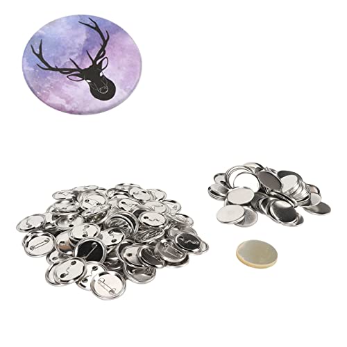100 Set Pin Zurück -Knopfmacher Liefert Teile -Abzeichen, Metallkunststoff, für Knopfhersteller -Maschine mit Kreativität Vorstellungskraft, um in Einer Bestimmten Situation (44MM) von Jeanoko