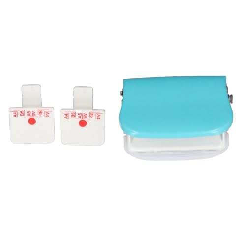 6 Lochpunch 5 Blätter Kapazität Lose Blattpapier Puncher mit Positionierlineer für A4 A5 B5 Weiß (Grün) von Jeanoko