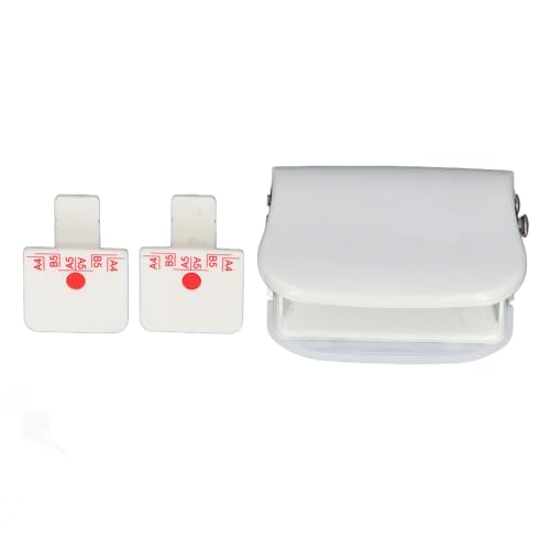 6 Lochpunch 5 Blätter Kapazität Lose Blattpapier Puncher mit Positionierlineer für A4 A5 B5 Weiß (Weiß) von Jeanoko