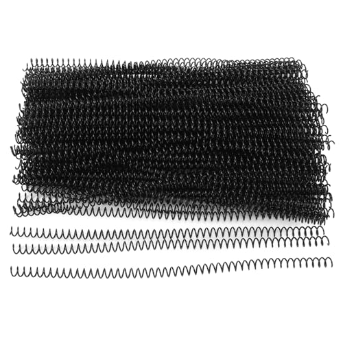 Jeanoko 100 Pcs Spiralbindungsspulen, 48 Loops 4: 1 Tonhöhe 4 Loch Pro Zoll Bindungsstacheln 8 Mm Durchmesser für 40 Blätter A4 Papier (Schwarz) von Jeanoko