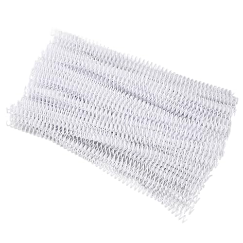 Jeanoko 100 Pcs Spiralbindungsspulen, 48 Loops 4: 1 Tonhöhe 4 Loch Pro Zoll Bindungsstacheln 8 Mm Durchmesser für 40 Blätter A4 Papier (Weiß) von Jeanoko