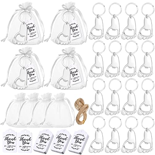 Jeanoko 24 Sets Baby Footprint Schlüsselanhänger Party Favors mit Organzabeuteln Thanks Tags Rope Baby Kids Shower Favors für Baby Boys Girls Shower Party Jeanoko 24 Sets Baby Footprint Schlüsselanhänger Party Favors mit Organzabeuteln Thanks Tags Rope Baby Kids Shower Favors für Baby Boys Girls Shower Party von Jeanoko