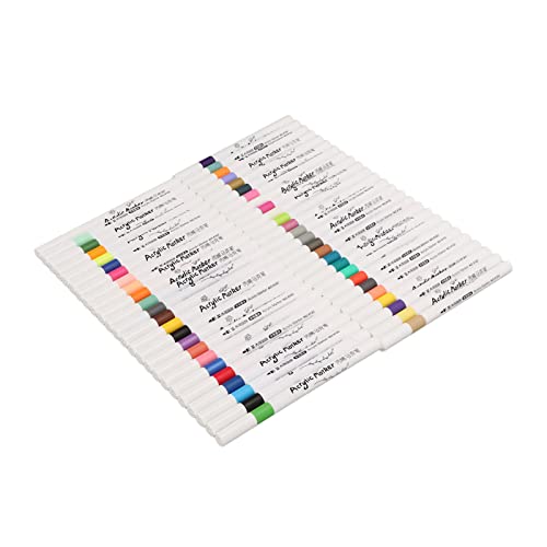 Jeanoko Acryl-Farbmarker Starke Deckkraft, Schnell Trocknend, Wasserdicht, Rund, Graffiti-Marker, Farbmarker für Zuhause, Schule, Glas, Metall, Holz(48 Farben) Zeichenwerkzeug von Jeanoko