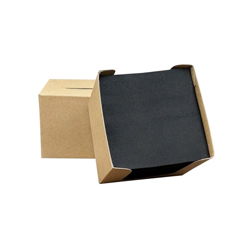 JEBBLAS Cocktail-Servietten mit einer Box als Halter, Einweg-Servietten für Getränke, Bar-Servietten, schwarze Leinen-Haptik, quadratische Serviette für Party, Hochzeit, hohe Qualität, 20,3 x 20,3 cm, JEBBLAS Cocktail-Servietten mit einer Box als Halter, Einweg-Servietten für Getränke, Bar-Servietten, schwarze Leinen-Haptik, quadratische Serviette für Party, Hochzeit, hohe Qualität, 20,3 x 20,3 cm, von Jebblas