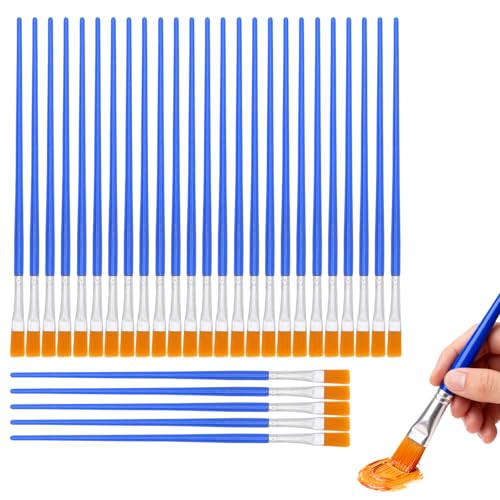 Jecdfs 30pcs Breite Flache Pinsel,7mm Kleine Künstlerpinsel Pinsel Set,pinselset acrylfarben,Kleine Flache Künstlerpinsel für Detailmalerei, Aquarell, Öl, Acryl, Gouache, Miniaturmodelle – für Anfänge Jecdfs 30pcs Breite Flache Pinsel,7mm Kleine Künstlerpinsel Pinsel Set,pinselset acrylfarben,Kleine Flache Künstlerpinsel für Detailmalerei, Aquarell, Öl, Acryl, Gouache, Miniaturmodelle – für Anfänge von Jecdfs