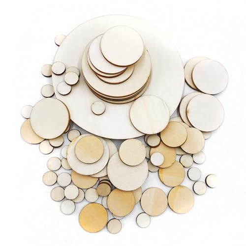 Jecdfs 400pcs 20 mm Round Wooden Discs for Crafts,Natürliche Unbehandelte Holzplättchen, Mini Holz Log Scheiben, Blanko Holzkreise für DIY Handwerk, Hochzeit, Scrapbooking Jecdfs 400pcs 20 mm Round Wooden Discs for Crafts,Natürliche Unbehandelte Holzplättchen, Mini Holz Log Scheiben, Blanko Holzkreise für DIY Handwerk, Hochzeit, Scrapbooking von Jecdfs