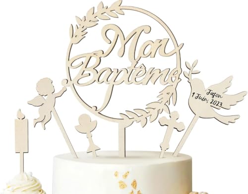 Jecdfs 6pcs Tortendeko kommunion Holz Kuchendeko Cake Topper,Elemente wie Engel und Tauben,für Kommunionfeiern, Familien- und Kirchenfeste Jecdfs 6pcs Tortendeko kommunion Holz Kuchendeko Cake Topper,Elemente wie Engel und Tauben,für Kommunionfeiern, Familien- und Kirchenfeste von Jecdfs