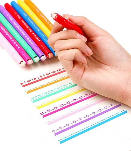 Jecdfs 8pcs farbige Kurvenstifte für Notizen,zauberstifte kinder,marker stifte,Textmarker mit 8 Verschiedenen Kurvenformen,Feine Linien in 8 Farben, für Kinder, Journaling und Notizen Jecdfs 8pcs farbige Kurvenstifte für Notizen,zauberstifte kinder,marker stifte,Textmarker mit 8 Verschiedenen Kurvenformen,Feine Linien in 8 Farben, für Kinder, Journaling und Notizen von Jecdfs