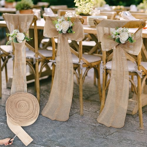 Jecery 100 m Jute-Stuhlschleifen, Schärpen für Hochzeit, natürliche Stuhlschärpen, rustikale Jute-Schleife, für Zuhause, Jahrestag, Bankett, Hochzeit, DIY, Party, Event, Dekoration Jecery 100 m Jute-Stuhlschleifen, Schärpen für Hochzeit, natürliche Stuhlschärpen, rustikale Jute-Schleife, für Zuhause, Jahrestag, Bankett, Hochzeit, DIY, Party, Event, Dekoration von Jecery