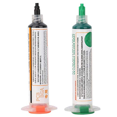 2-teiliges UV-lichthärtendes Lötmaskenöl, schwarz-grüne BGA-Leiterplatten-Lötresistentinte, Leiterplattenschutzfarbe Fly Line Solder Oil… von Jectse