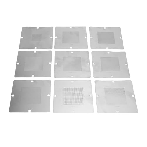 Jectse Hochwertige 9PCs BGA-Neuballe-Schablonen 90x90mm Nacharbeit Vorlagen für Laptop-CPU-Reparaturwerkzeuge, Nicht Anfällig für Verformungen, für Kommunikationsmotherboards/Grafikkarten, 304 Jectse Hochwertige 9PCs BGA-Neuballe-Schablonen 90x90mm Nacharbeit Vorlagen für Laptop-CPU-Reparaturwerkzeuge, Nicht Anfällig für Verformungen, für Kommunikationsmotherboards/Grafikkarten, 304 von Jectse