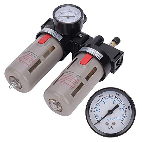 PT1/4 Luftdruck Kompressor Filter，Öl Wasser Regler Werkzeug，Luftdruck-Kompressor-Filter-Manometer-Abscheider Öl-Wasser Regler Werkzeugsatz von Jectse
