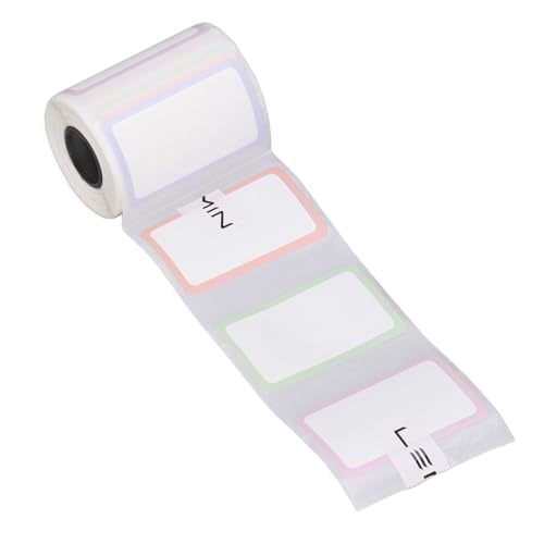 Sticky Labels 1 Roll, 150 Blätter Pro Rolle, Thermaletiketten Roll Selbstklebende Etiketten, (40 x 25 mm / 1,57 x 0,98 Zoll Bunte Kante) von Jectse
