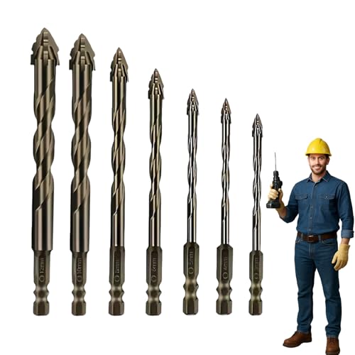 Iiteraryi New Four-Flute Sawtooth Eccentric Drill Bit Set for Metal/Wood/Plastic (3+4+5+6+8+10+12) von Jeeeun