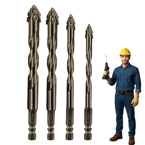 Iiteraryi New Four-Flute Sawtooth Eccentric Drill Bit Set for Metal/Wood/Plastic (6+8+10+12) von Jeeeun