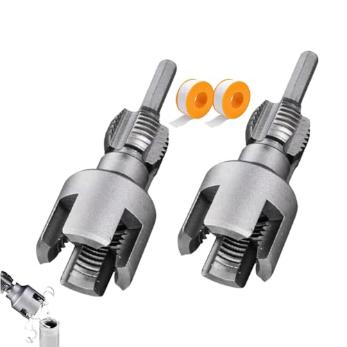Integrated Internal & External Pipe Threading Tool, Pipe Thread Cutting Tool for Rethreading Tool 1/2" (Dn15) 3/4" (Dn20) Pipe Sizes (2Pcs,3/4") von Jeeeun