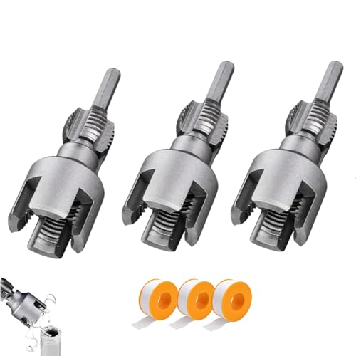 Integrated Internal & External Pipe Threading Tool, Pipe Thread Cutting Tool for Rethreading Tool 1/2" (Dn15) 3/4" (Dn20) Pipe Sizes (3Pcs,1/2") von Jeeeun