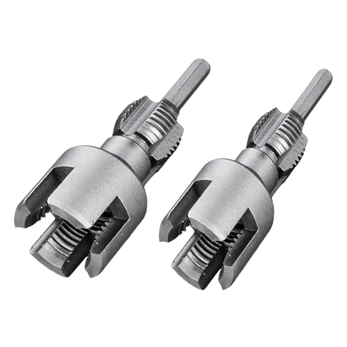 Integrated Internal & External Pipe Threading Tool Kit for Electric Drill Thread Cutter, 1/2 and 3/4 Compatible, Applicable to PVC/PPR/PE Pipes (1/2"+3/4") von Jeeeun