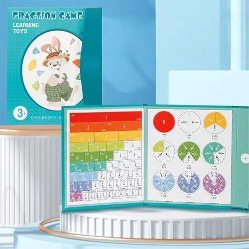 Jeeeun Magnetic Fraction Tiles, Magnetic Fraction Demonstration Book for Kids Learning Fractions Jeeeun Magnetic Fraction Tiles, Magnetic Fraction Demonstration Book for Kids Learning Fractions von Jeeeun